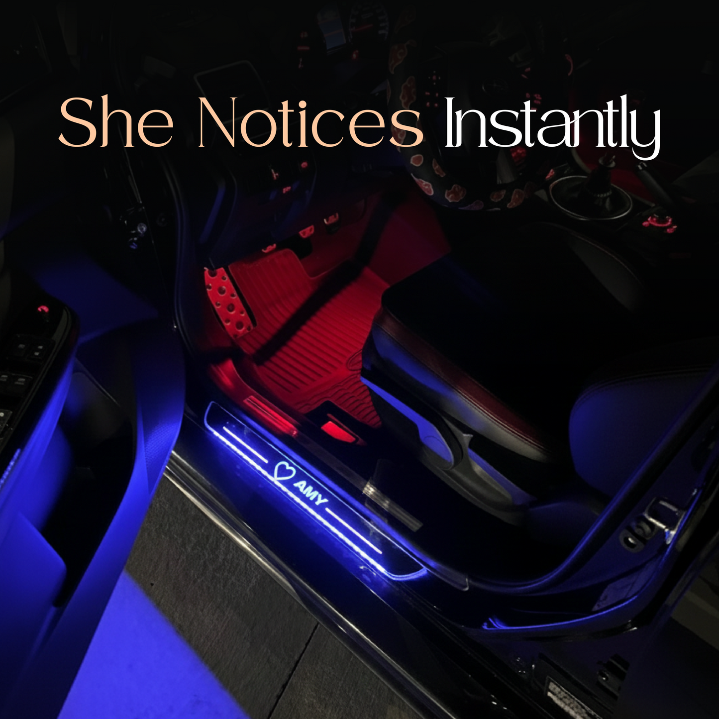 BloomCar Custom LED Car Door Sills