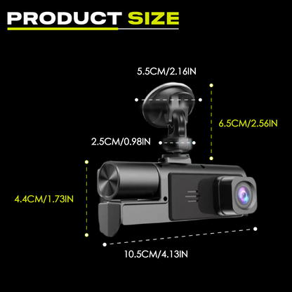 Triple Lens Dash Cam By BloomCar™