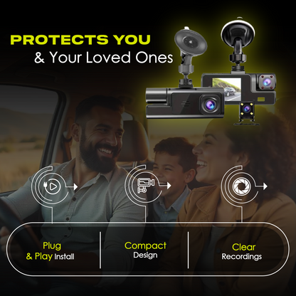 Triple Lens Dash Cam By BloomCar™