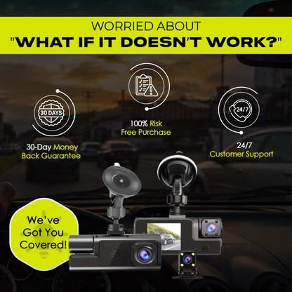 Triple Lens Dash Cam By BloomCar™