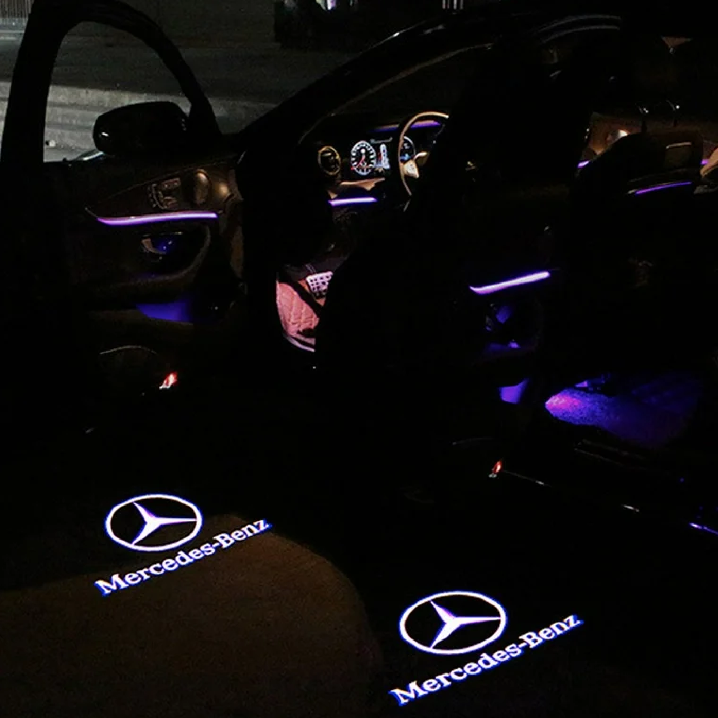 Puddle Lights for Mercedes Benz - Wireless Car Door Projector