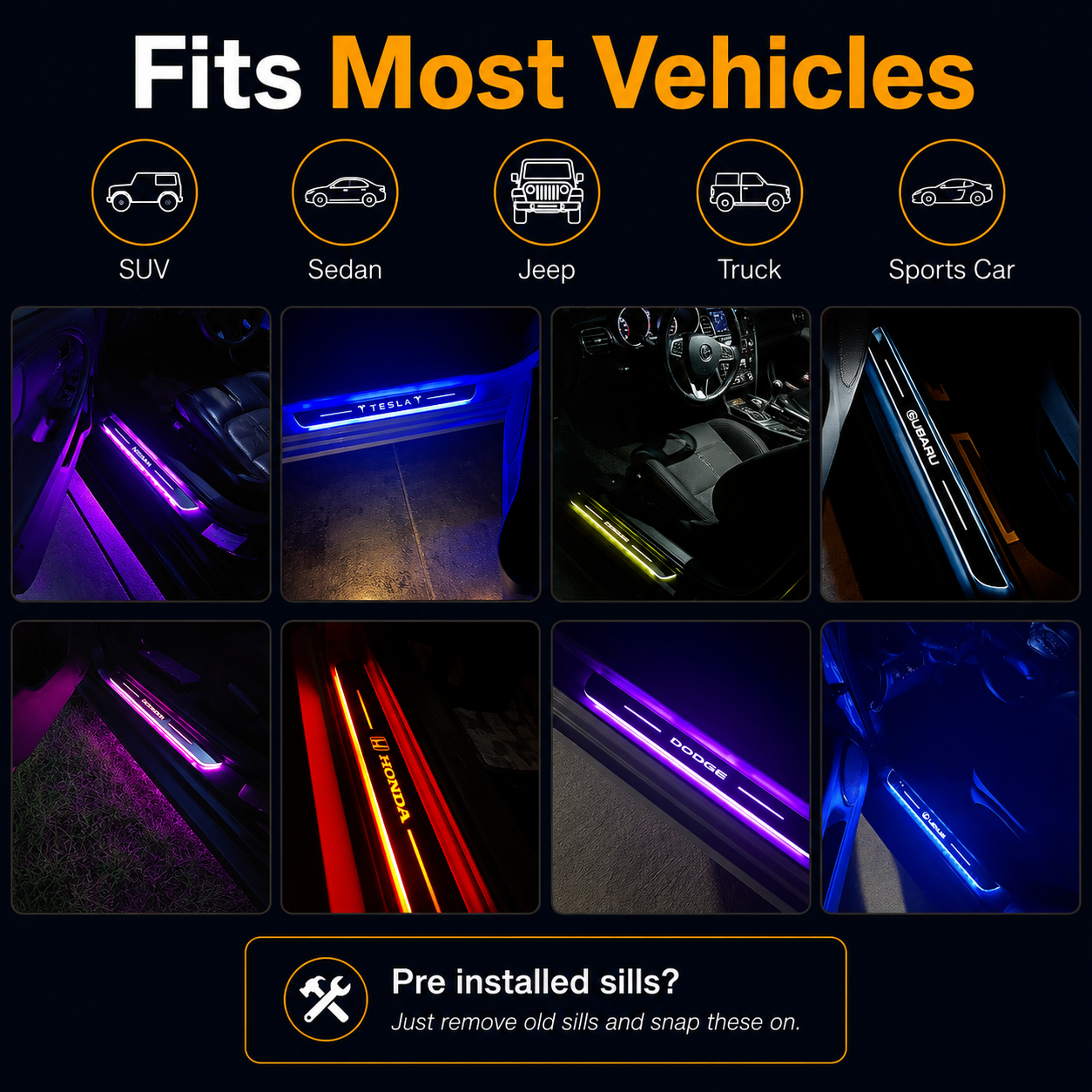 BloomCar™ LED Door Sill Pro (Custom)