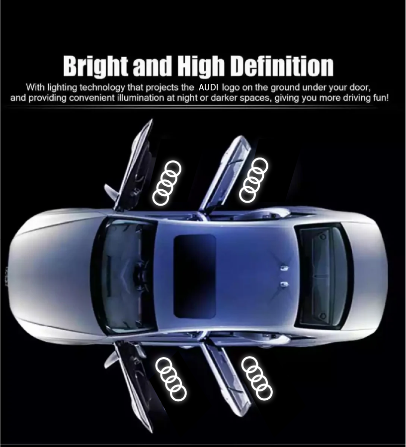 Puddle Lights for Audi - Wireless Car Door Projector