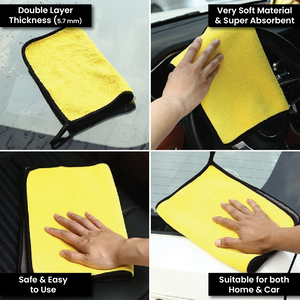 5pcs Car Cleaning Towels Thickened And Enlarge, Multi-purpose Microfiber  Car Wash Towel, Car Drying Cloth