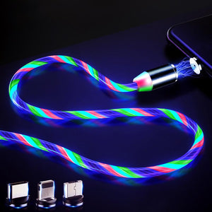 Magnetic Charging Cable With Flowing Light