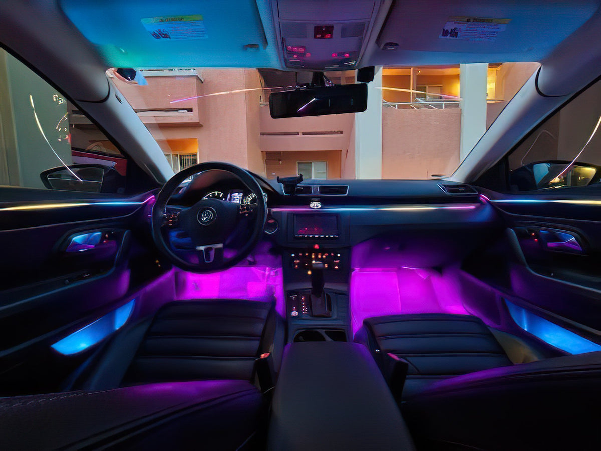 thumbnail image 2 of PIFOOG Car Door Projector Lights - 7 Color LED Welcome Lights With Magnetic USB Charging, 4 Pack 2 of 13